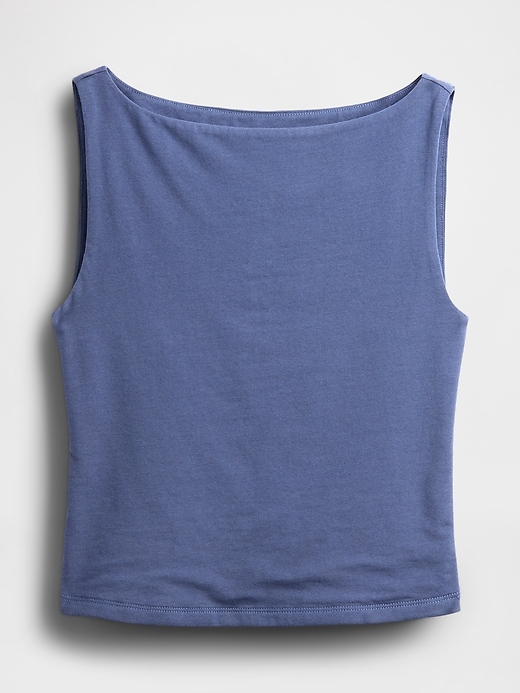 Image number 4 showing, CloseKnit Jersey Boatneck Crop Tank Top