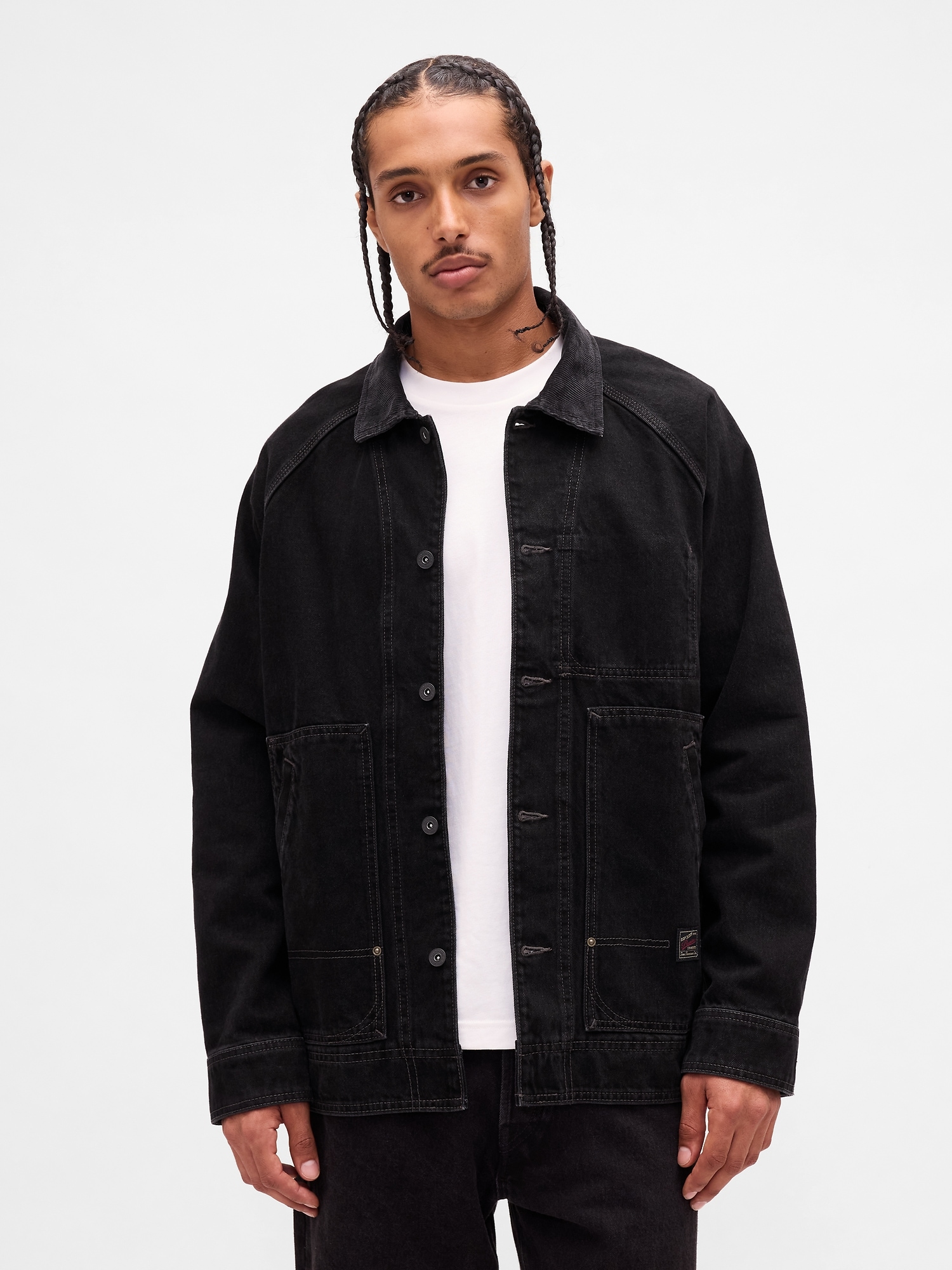 Denim Chore Jacket - True Black