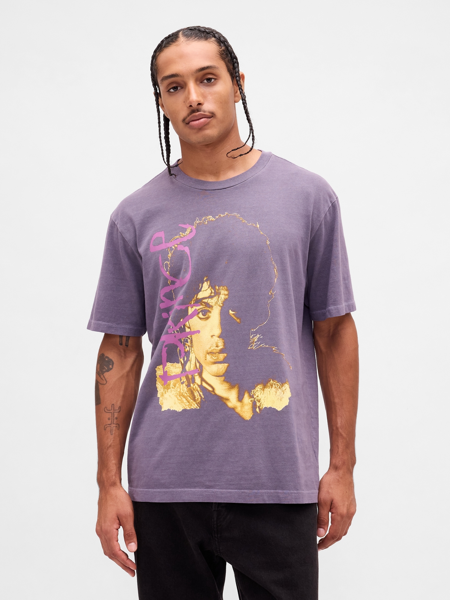 Heavyweight Prince Graphic Crop T-Shirt - Dark Violet