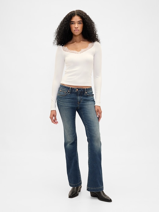 Image number 2 showing, Modern Lace-Trim Top