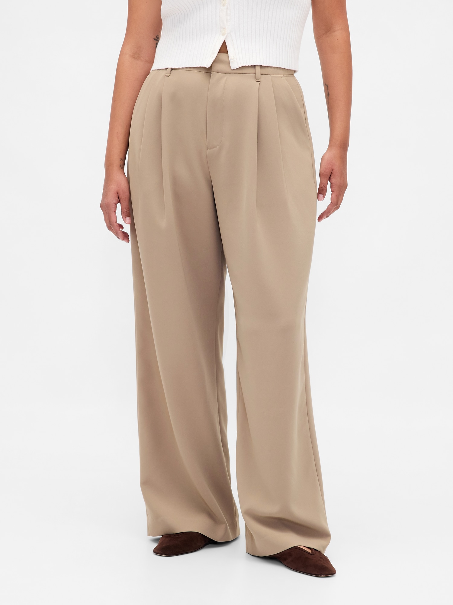 Curvy 365 High Rise Pleated Trousers