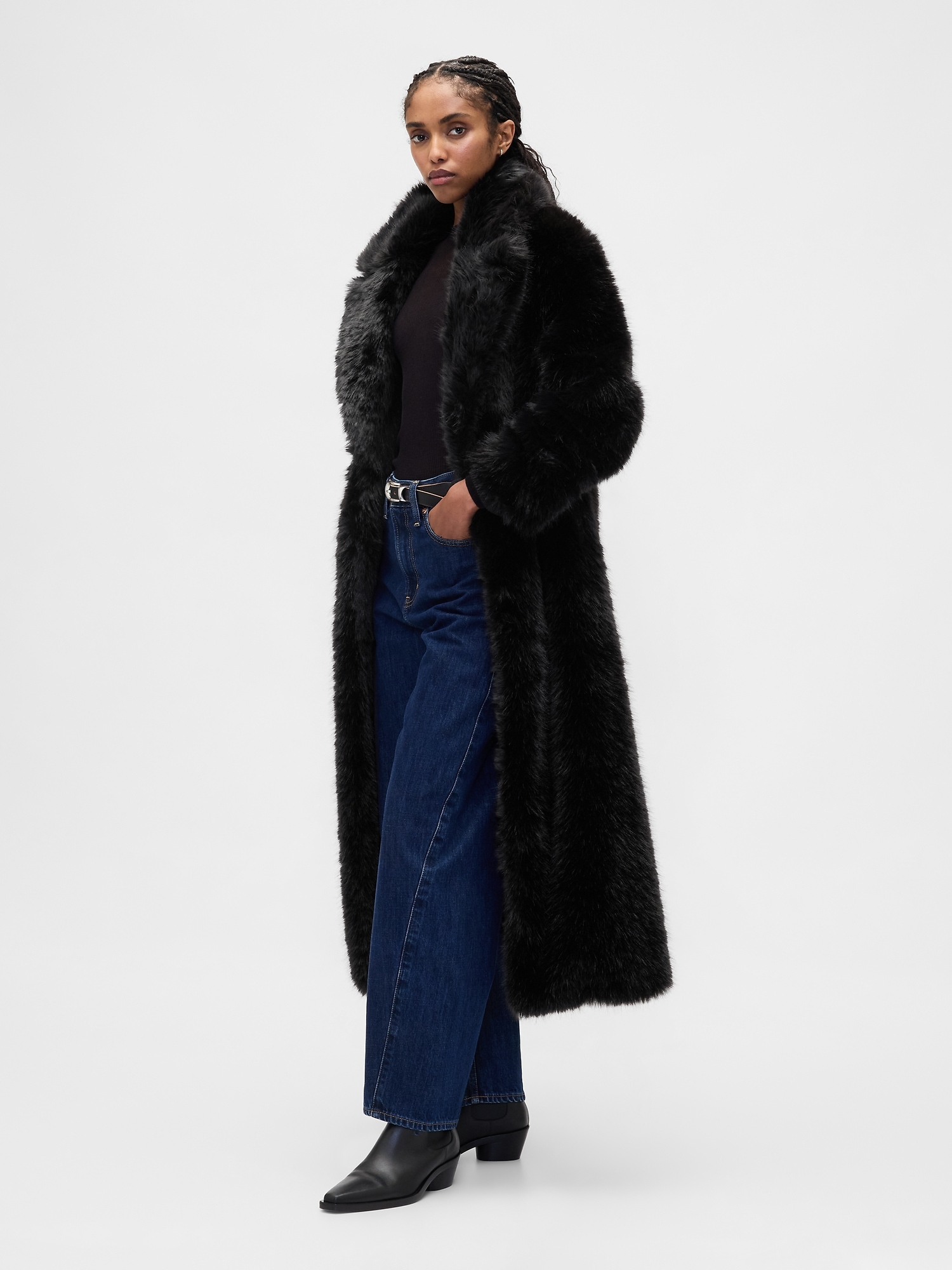 Faux Fur Long Coat