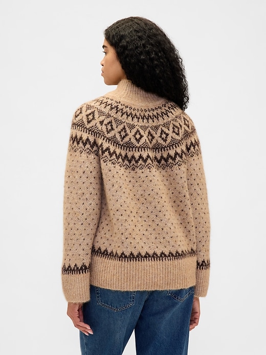Fuzzy Oversized Turtleneck Sweater