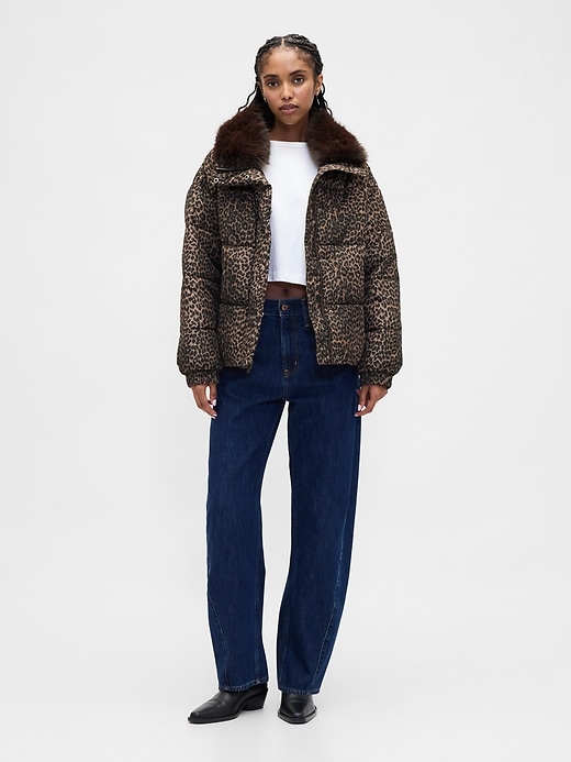 Image number 2 showing, Fur-Trim Puffer Jacket