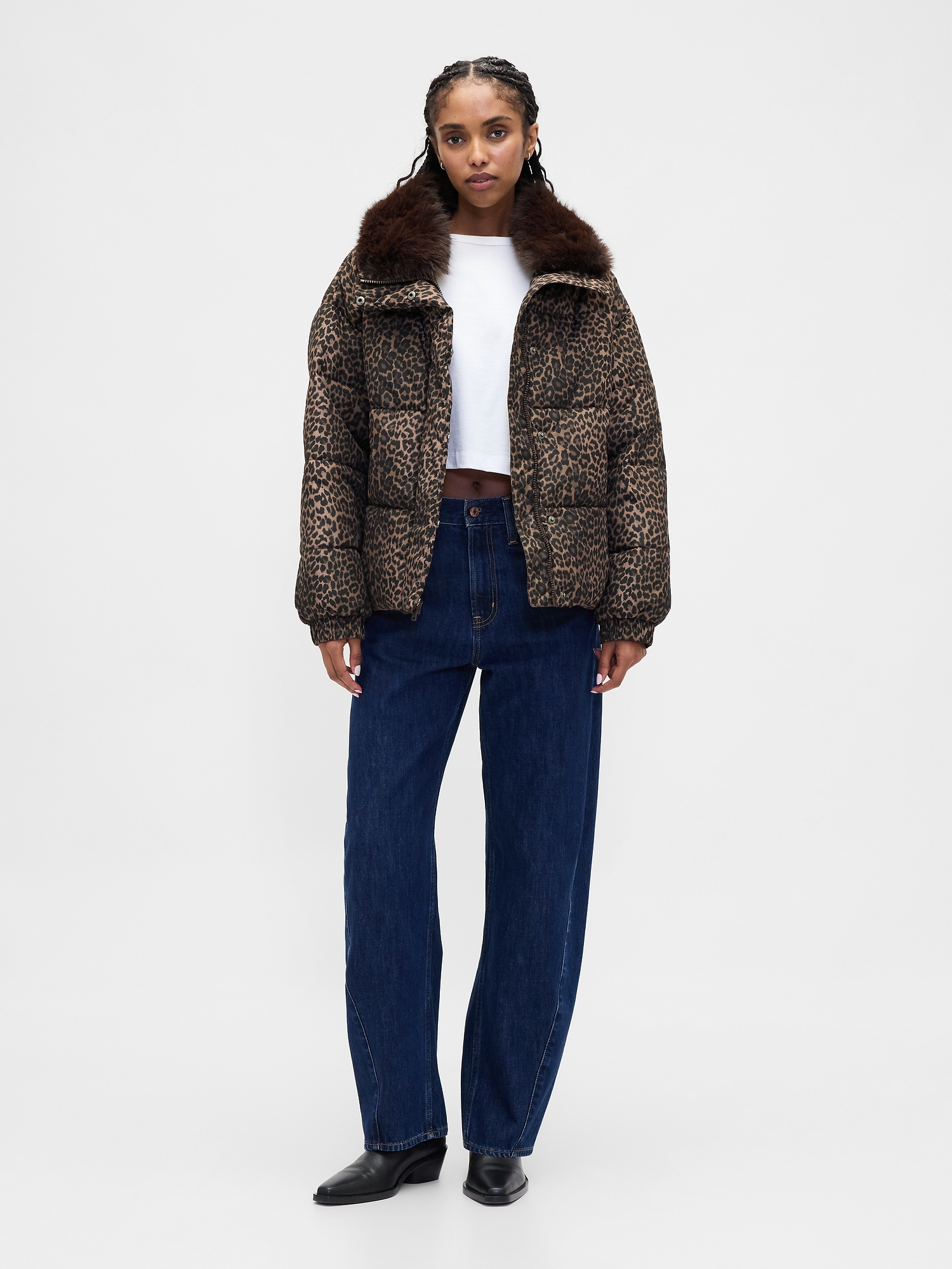 Fur-Trim Puffer Jacket