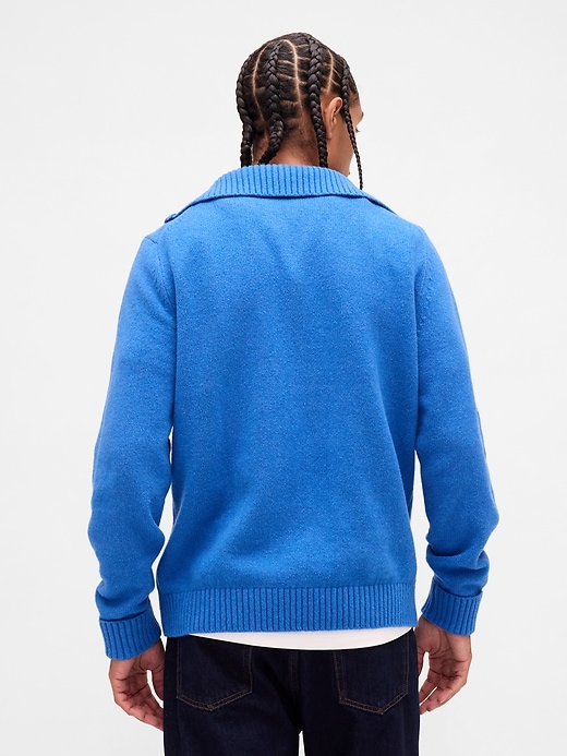 Image number 3 showing, CashSoft Quarter-Zip Pullover Sweater