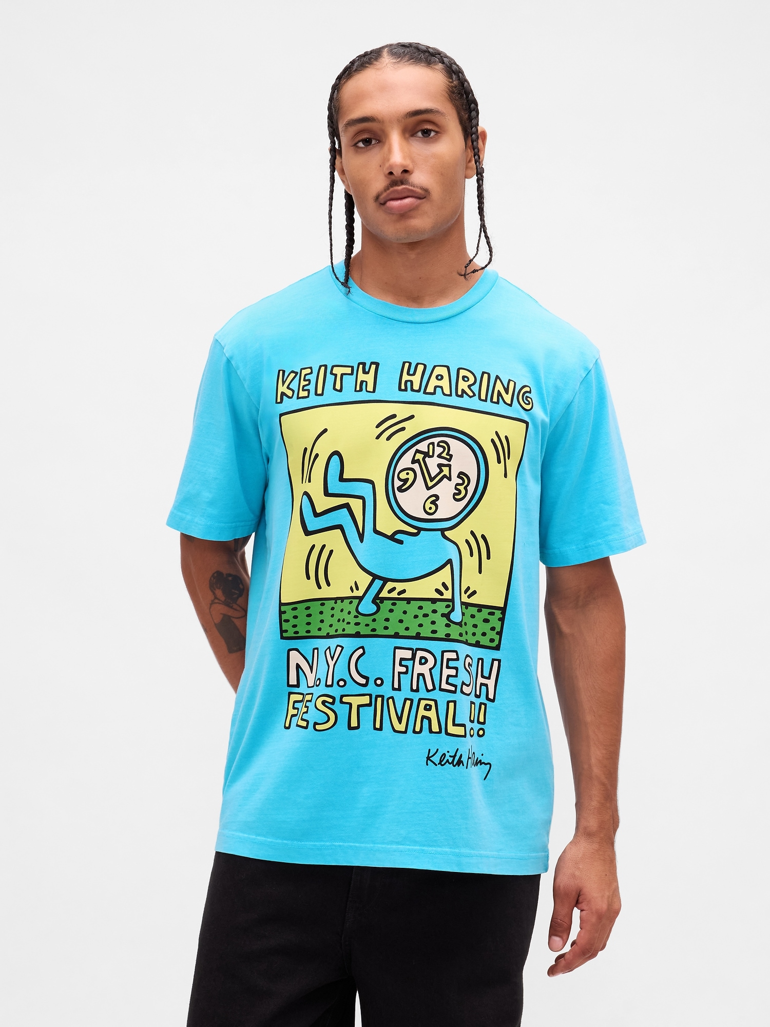 Keith Haring Graphic T-Shirt - Blue