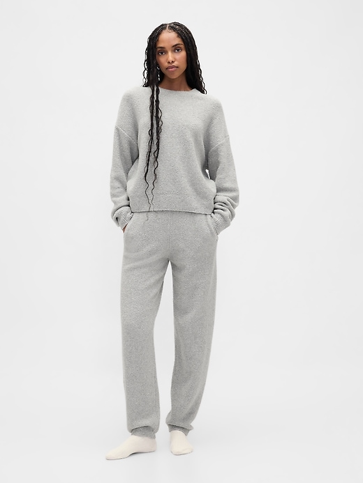 Image number 2 showing, CashSoft Boucle Relaxed Crewneck Top