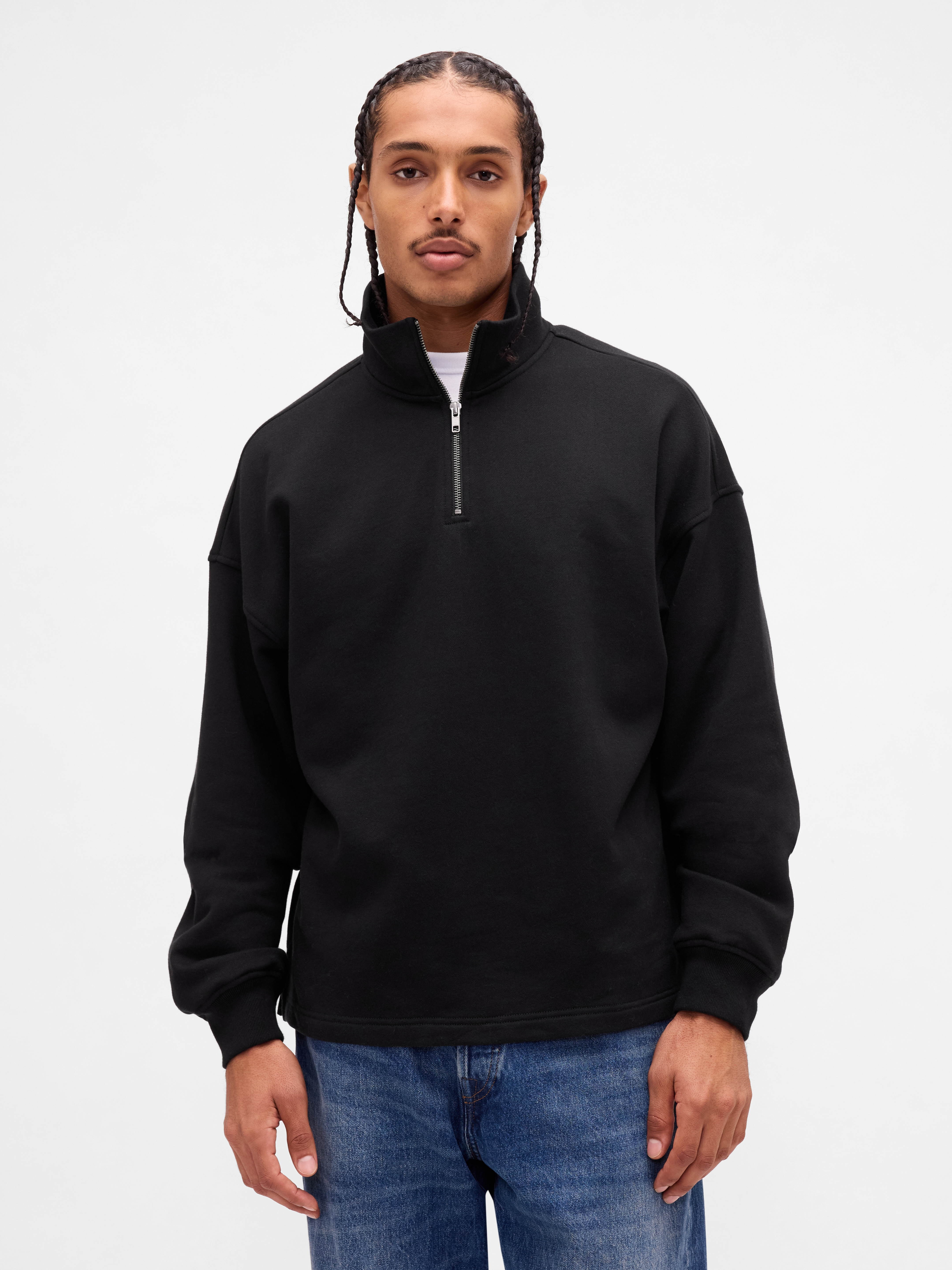 Heavyweight Oversized Quarter-Zip Pullover | Gap