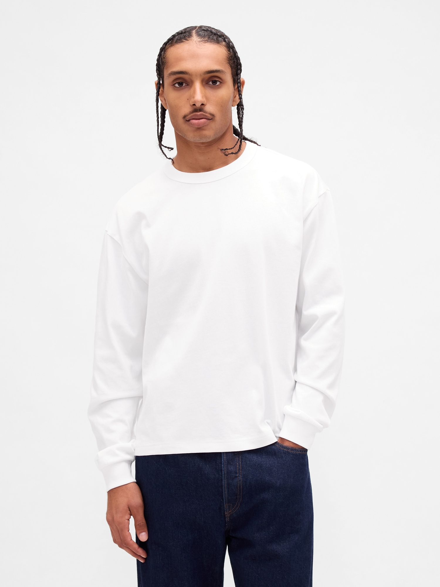 Gap Heavyweight Crop T-shirt In White