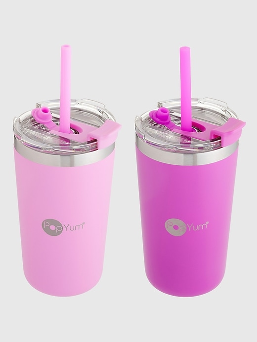 Image number 1 showing, PopYum Kids Insulated Stainless Steel Cup 2-Pack