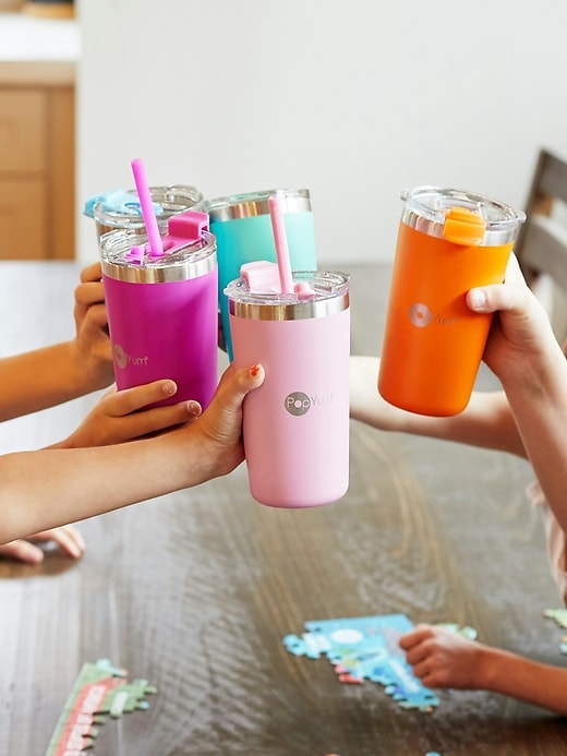 Image number 4 showing, PopYum Kids Insulated Stainless Steel Cup 2-Pack