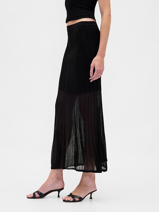 Image number 3 showing, Sheer Maxi Sweater Skirt