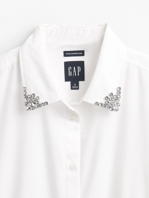 Image number 4 showing, Organic Cotton Fitted Crop Shirt