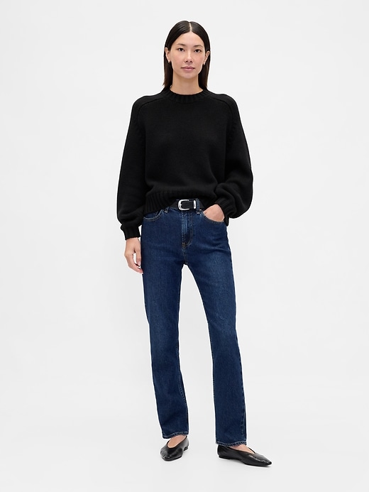 Image number 2 showing, Relaxed Saddle-Sleeve Crewneck Sweater