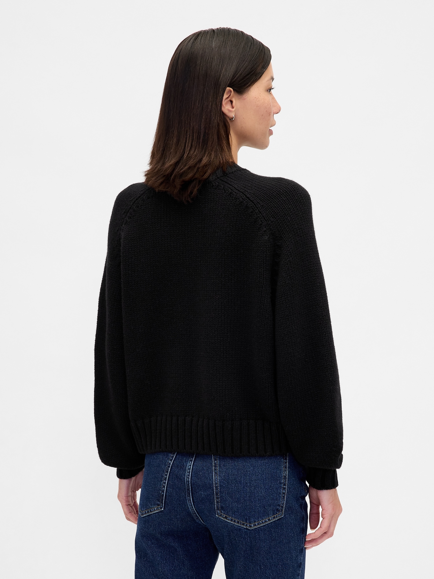 Cotton-Blend Relaxed Crewneck Sweater