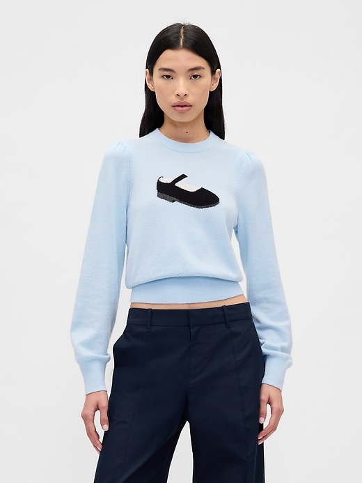 Image number 1 showing, Gap × Sandy Liang CashSoft Crop Sweater