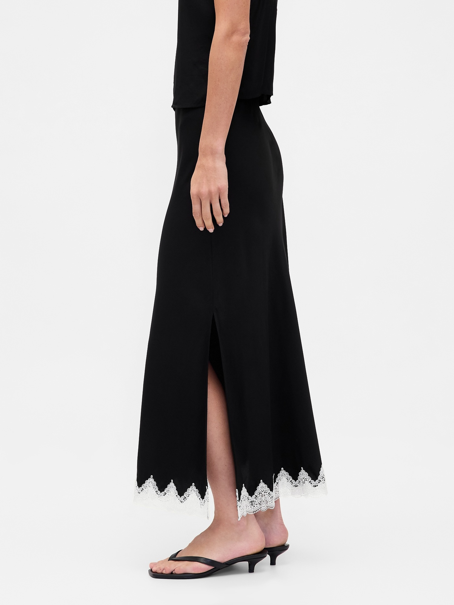 Женские юбки Gap Lace-Trim Maxi Skirt — фото 3