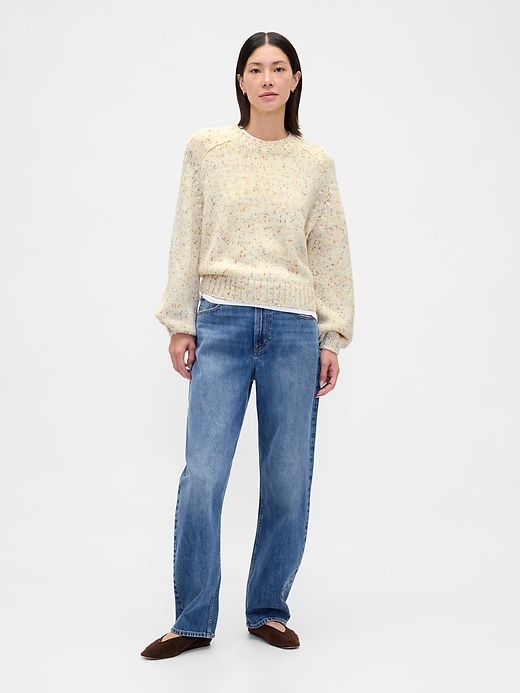 Image number 2 showing, Relaxed Saddle-Sleeve Crewneck Sweater