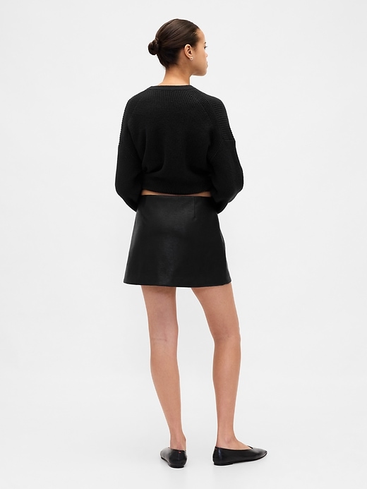 Image number 2 showing, Vegan Leather Mini Skort