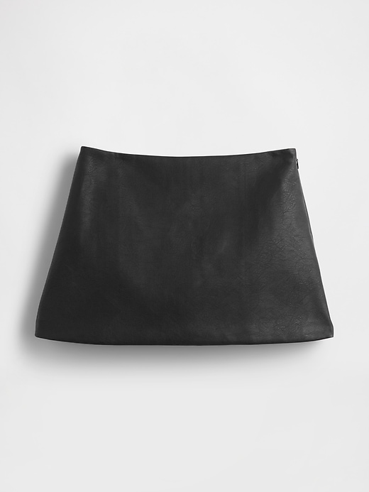 Image number 1 showing, Vegan Leather Mini Skort