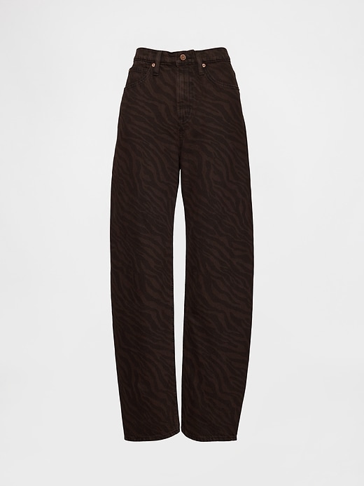 Image number 7 showing, High Rise Barrel Jeans