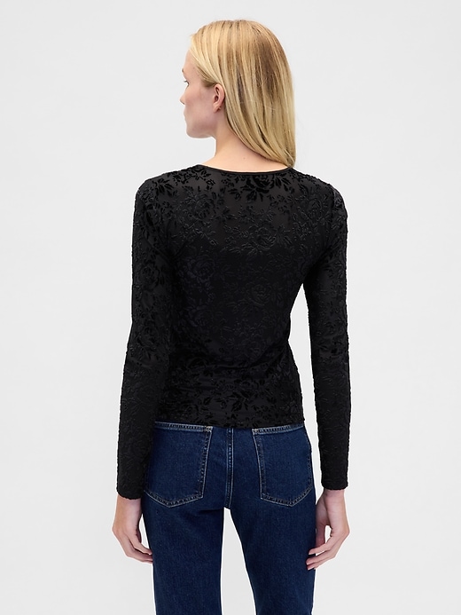 Image number 3 showing, Burnout Velvet Top