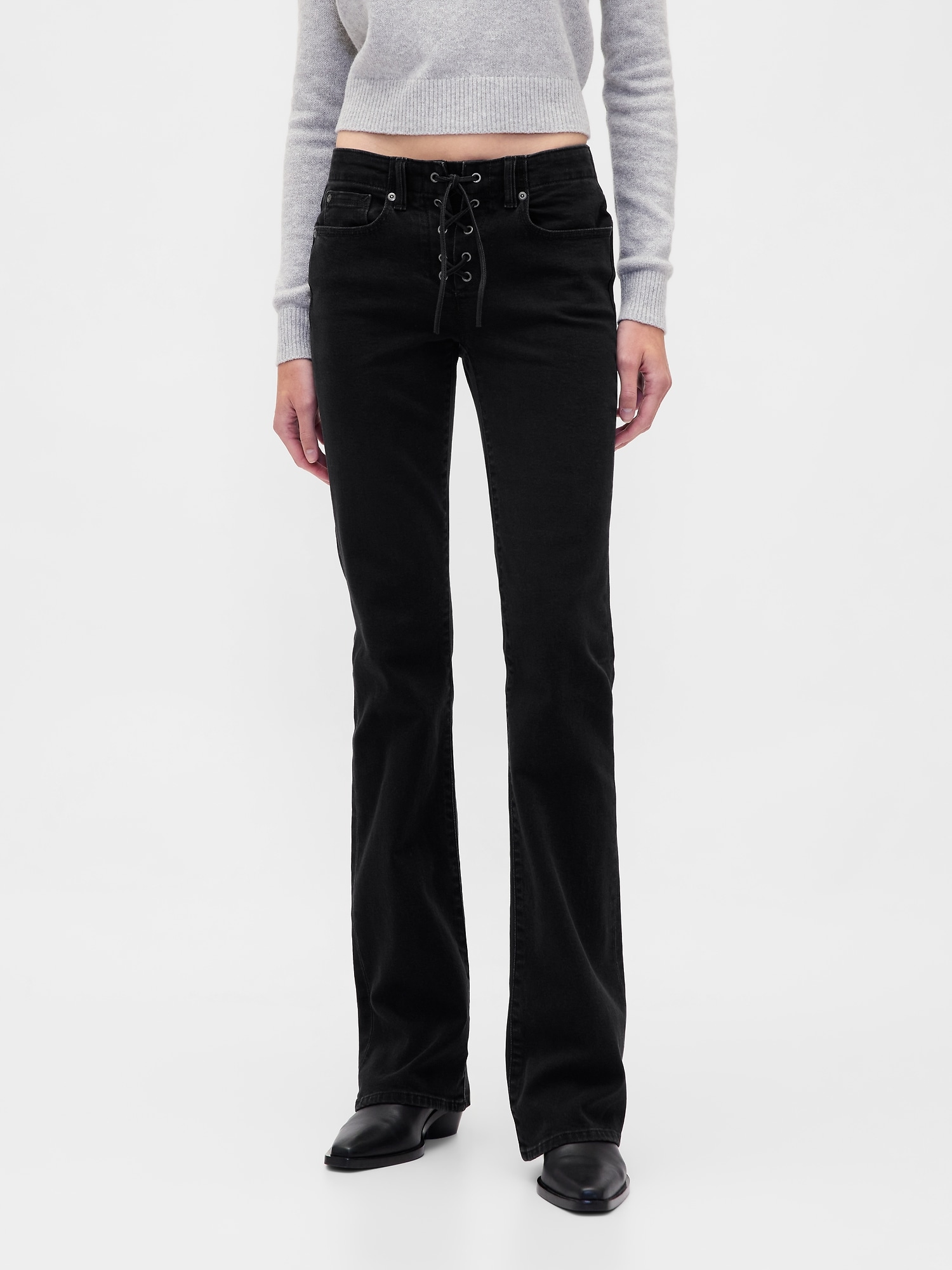 Low Rise Long & Lean Lace-Up Jeans