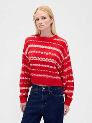 Mohair Oversized Crewneck Sweater