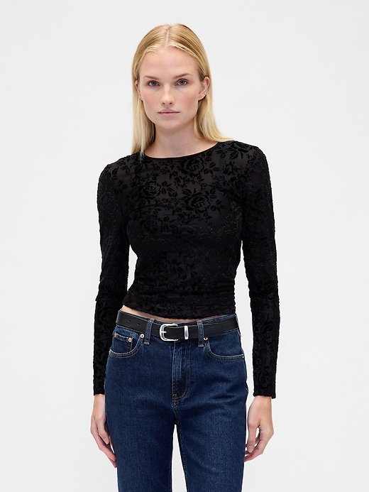 Burnout Velvet Top