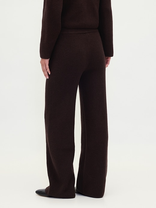 Image number 4 showing, CashSoft Shaker-Stitch Sweater Pants