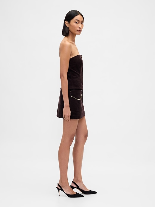Image number 3 showing, Corduroy Chain Pocket Mini Skort