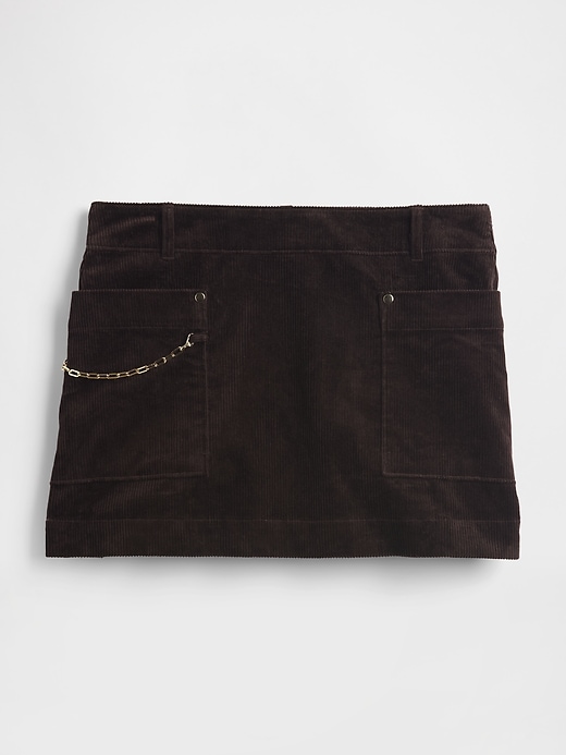 Image number 5 showing, Corduroy Chain Pocket Mini Skort