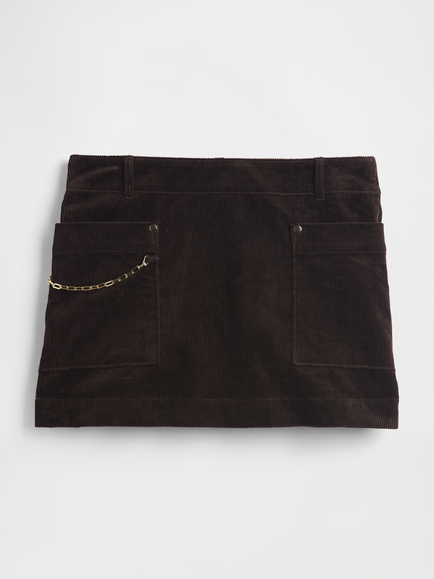 Женские юбки Gap Corduroy Chain Pocket Mini Skort — фото 5