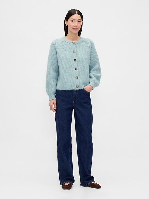 Image number 2 showing, Fuzzy Shaker Stitch Cardigan