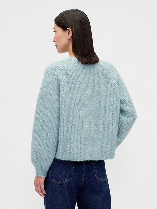 Image number 3 showing, Fuzzy Shaker Stitch Cardigan