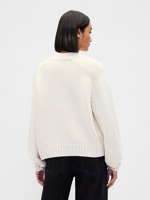 Image number 3 showing, Relaxed Saddle-Sleeve Crewneck Sweater
