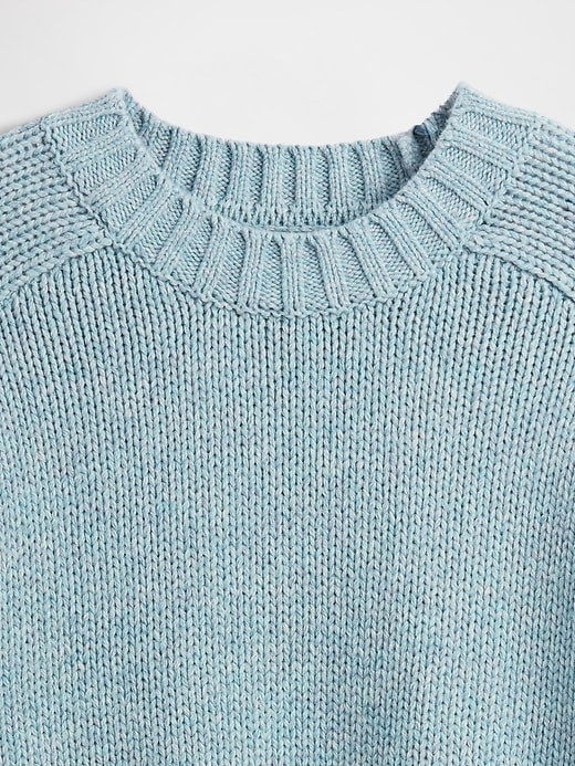 Image number 4 showing, Relaxed Saddle-Sleeve Crewneck Sweater