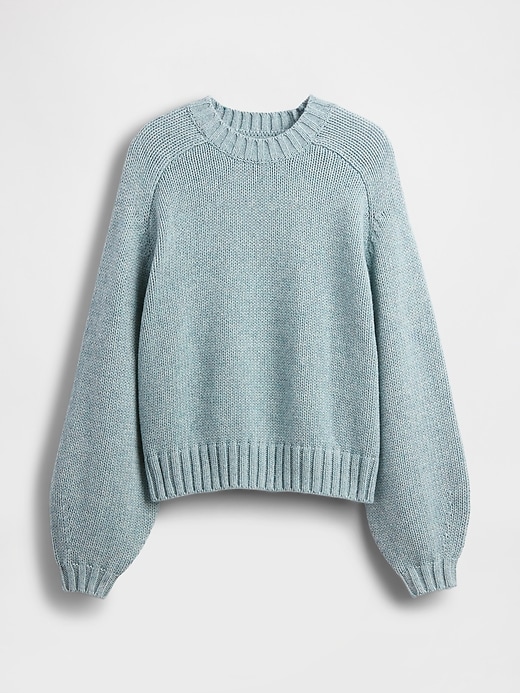 Image number 5 showing, Relaxed Saddle-Sleeve Crewneck Sweater