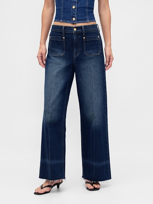 Image number 2 showing, High Rise Stride Wide-Leg Jeans