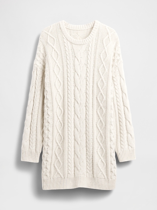 Image number 5 showing, Cable-Knit Mini Sweater Dress