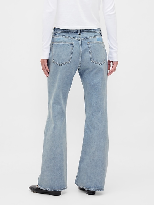 Image number 4 showing, Mid Rise Relaxed Flare Jeans