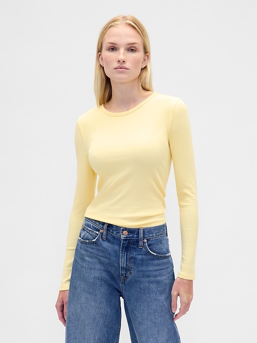 Image number 1 showing, Modern Rib Crop T-Shirt