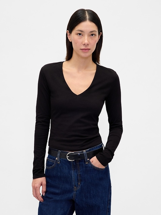 Image number 1 showing, CloseKnit Jersey V-Neck T-Shirt