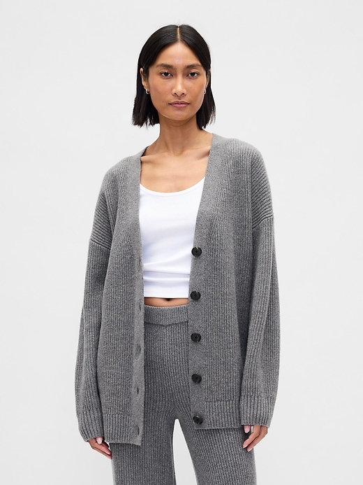 Image number 1 showing, CashSoft Oversized Cardigan Sweater