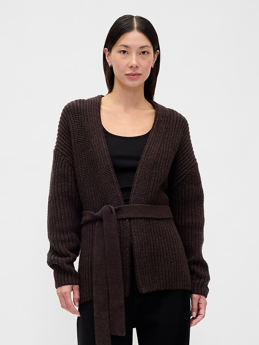 Image number 1 showing, Oversized Wrap Cardigan Sweater