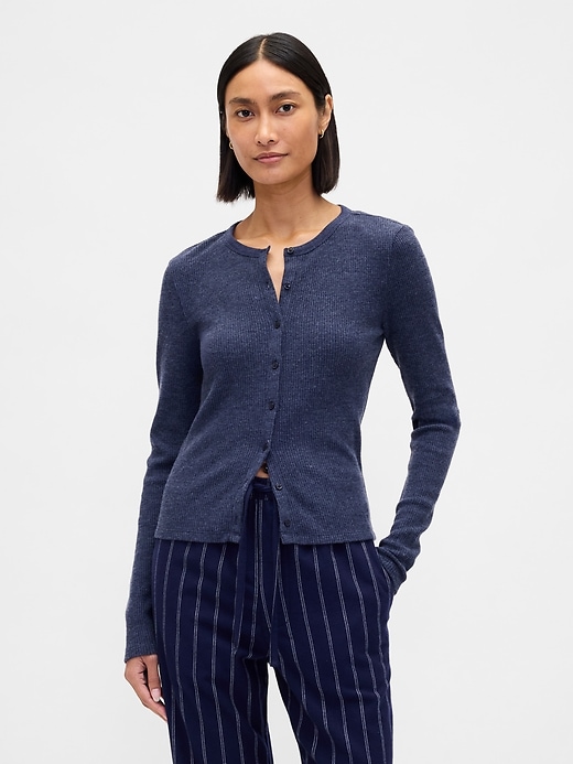 Image number 1 showing, Waffle PJ Cardigan