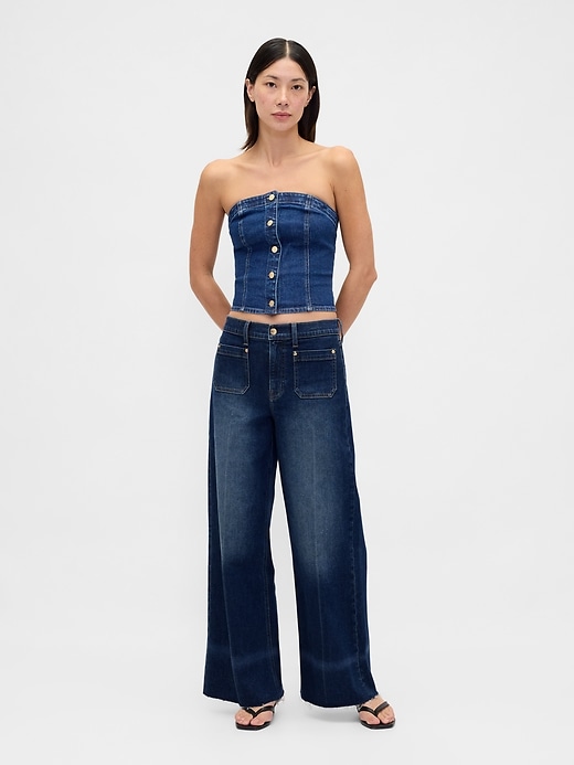 Image number 1 showing, High Rise Stride Wide-Leg Jeans