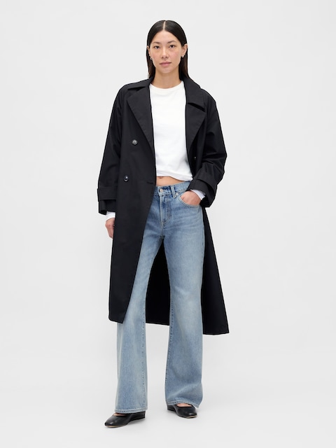 Mid Rise Rigid Relaxed Flare Jeans