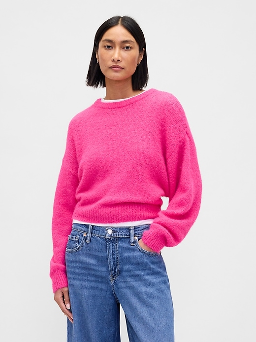 Image number 1 showing, Mohair Oversized Crewneck Sweater